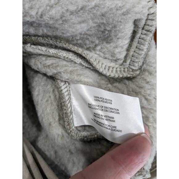 Eddie Bauer Fleece Sweater XXL Oatmeal Tan Classic Fit High Neck 1/4 Zip Staple - Picture 10 of 12